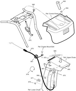 Remote Control Diagram and Parts List for 632130X16B 2004 Briggs and Stratton Snow Blower